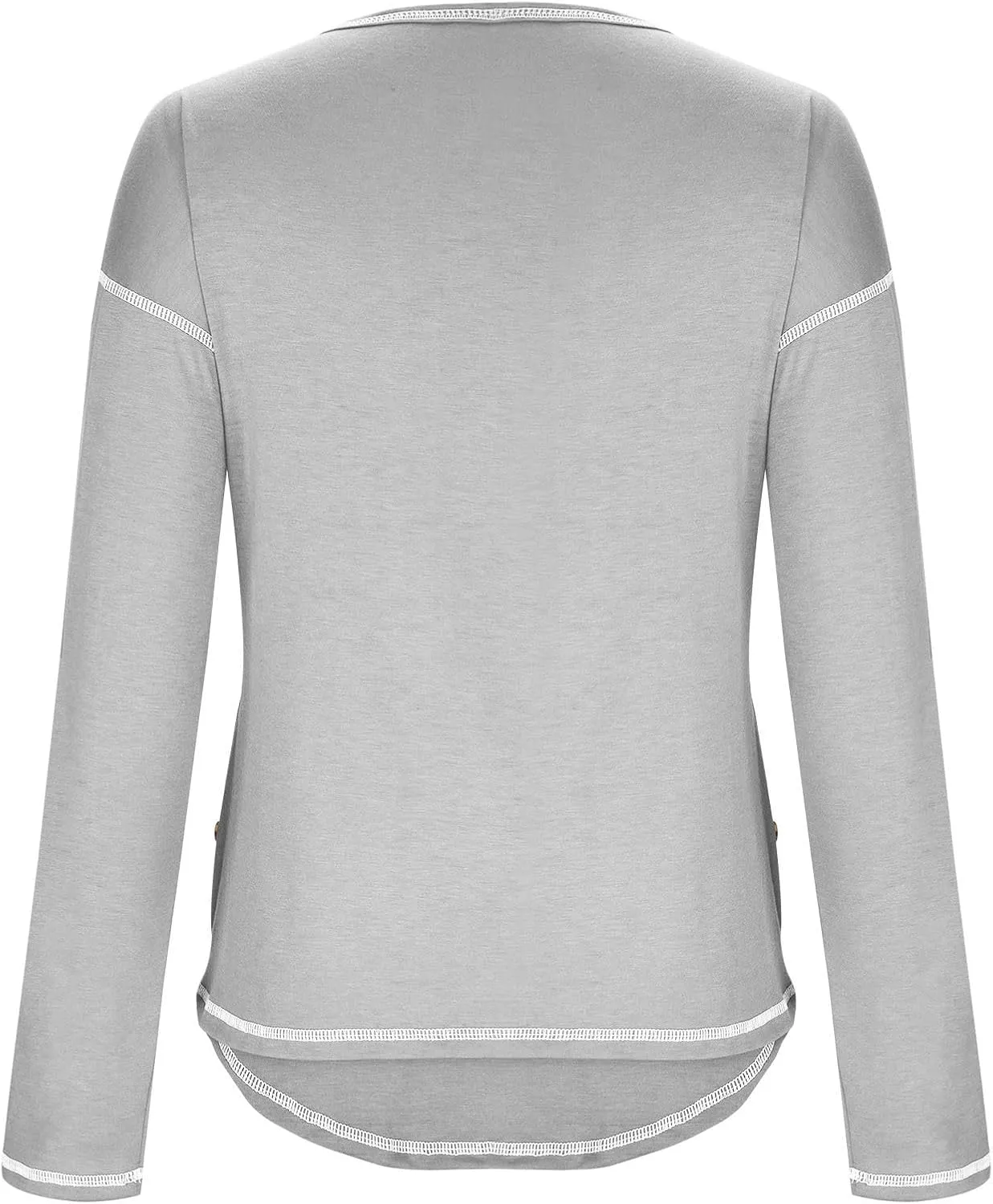 Shirts for Women Long Sleeve Crewneck Pullover Plain Tight Basic Tees Daily Workout Blouses Fashion Irregular Hem