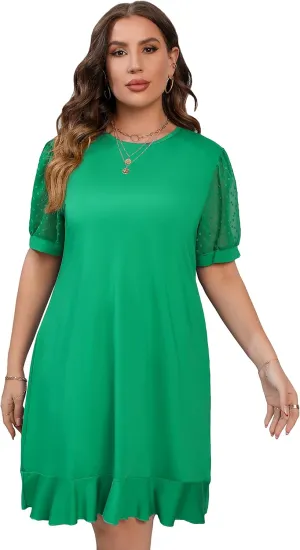 ShopWonder Womens Plus Size Summer Casual Tshirt Dresses Sleeveless Tie Dye Swing Sun Dress Beach Swimsuit Cover Ups