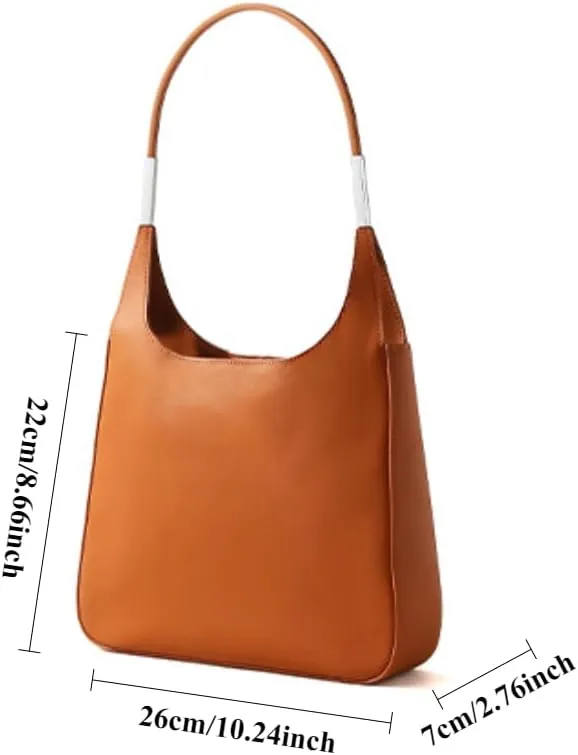 Spring Women's Leather Shoulder Bag Handbag Hobo Underarm Armpit Bag Versatile Stylish Chic Elegant Luxury Vintage