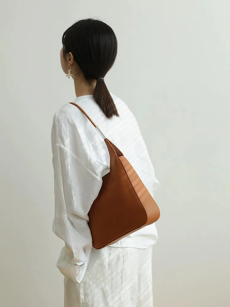 Spring Women's Leather Shoulder Bag Handbag Hobo Underarm Armpit Bag Versatile Stylish Chic Elegant Luxury Vintage