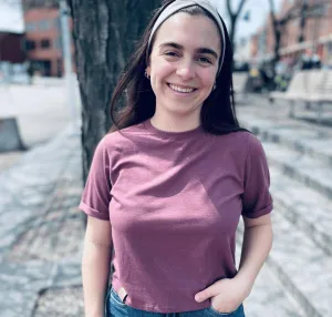 T-shirt crop top tencel Rose Brown
