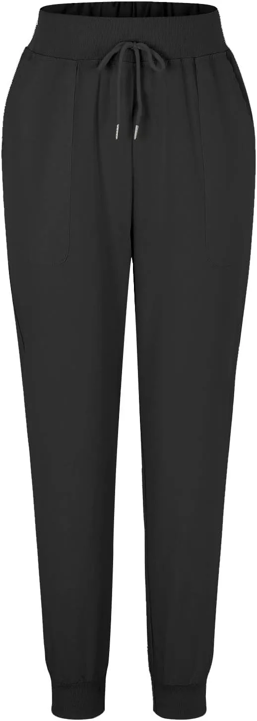 Wide Leg Casual Linen Pants for Women, Solid Color Cropped Capris Trouser with Pockets Comfort Yoga Soft Lounge Trousers