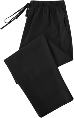 Women Linen Pants Summer 2025 Drawstring Elastic Waist Soft Comfy Cropped Pants Solid Color Wide Leg Palazzo Trousers