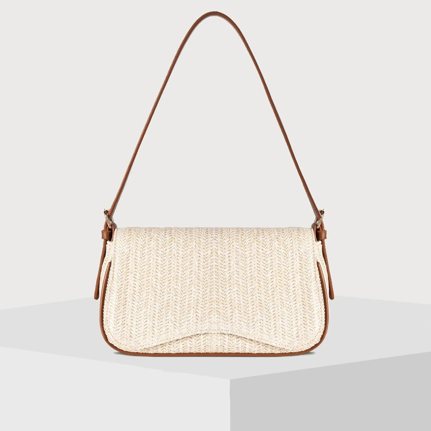 Women Shoulder Bag Trendy Small Purse Fashion Raffia Woven Handbag Wallet Stylish Hobo Versatile Zip Wallet