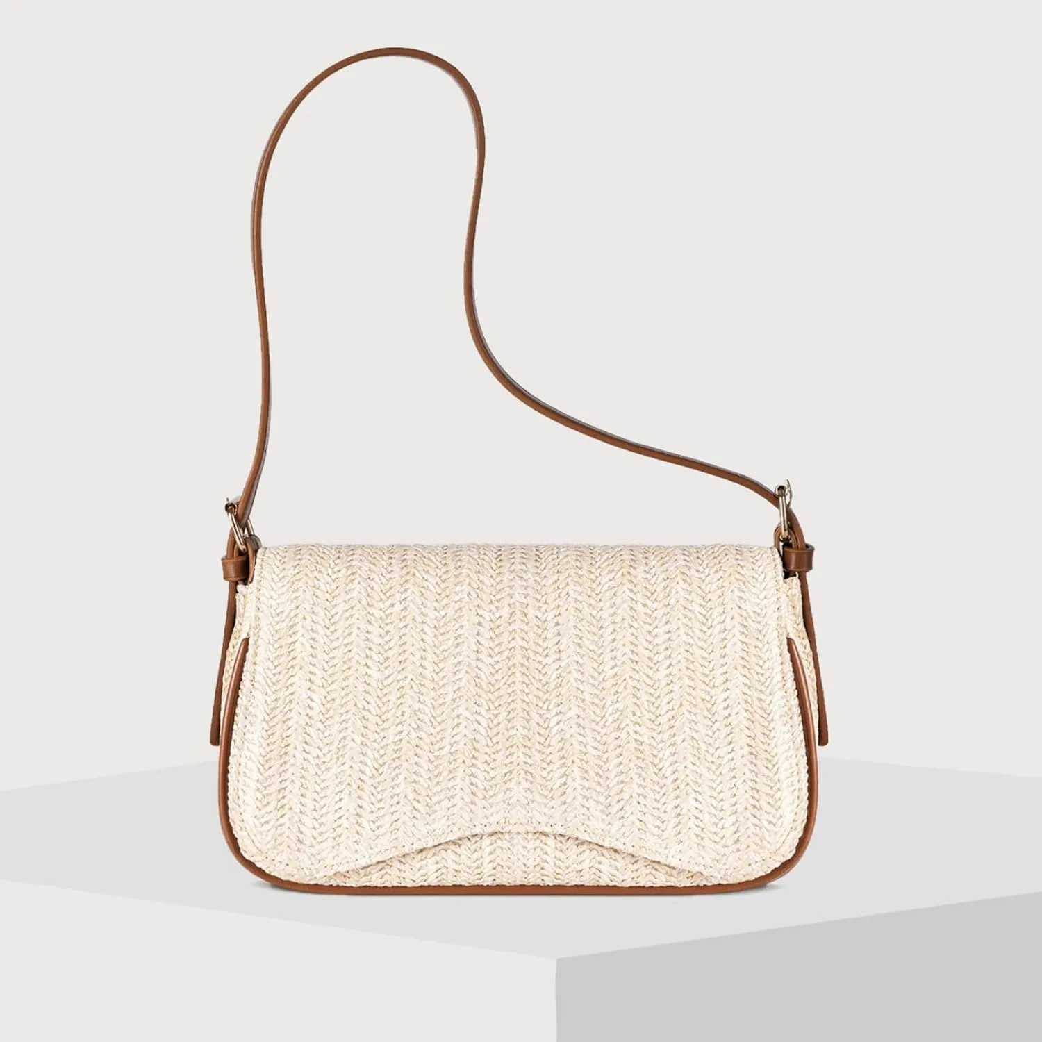 Women Shoulder Bag Trendy Small Purse Fashion Raffia Woven Handbag Wallet Stylish Hobo Versatile Zip Wallet