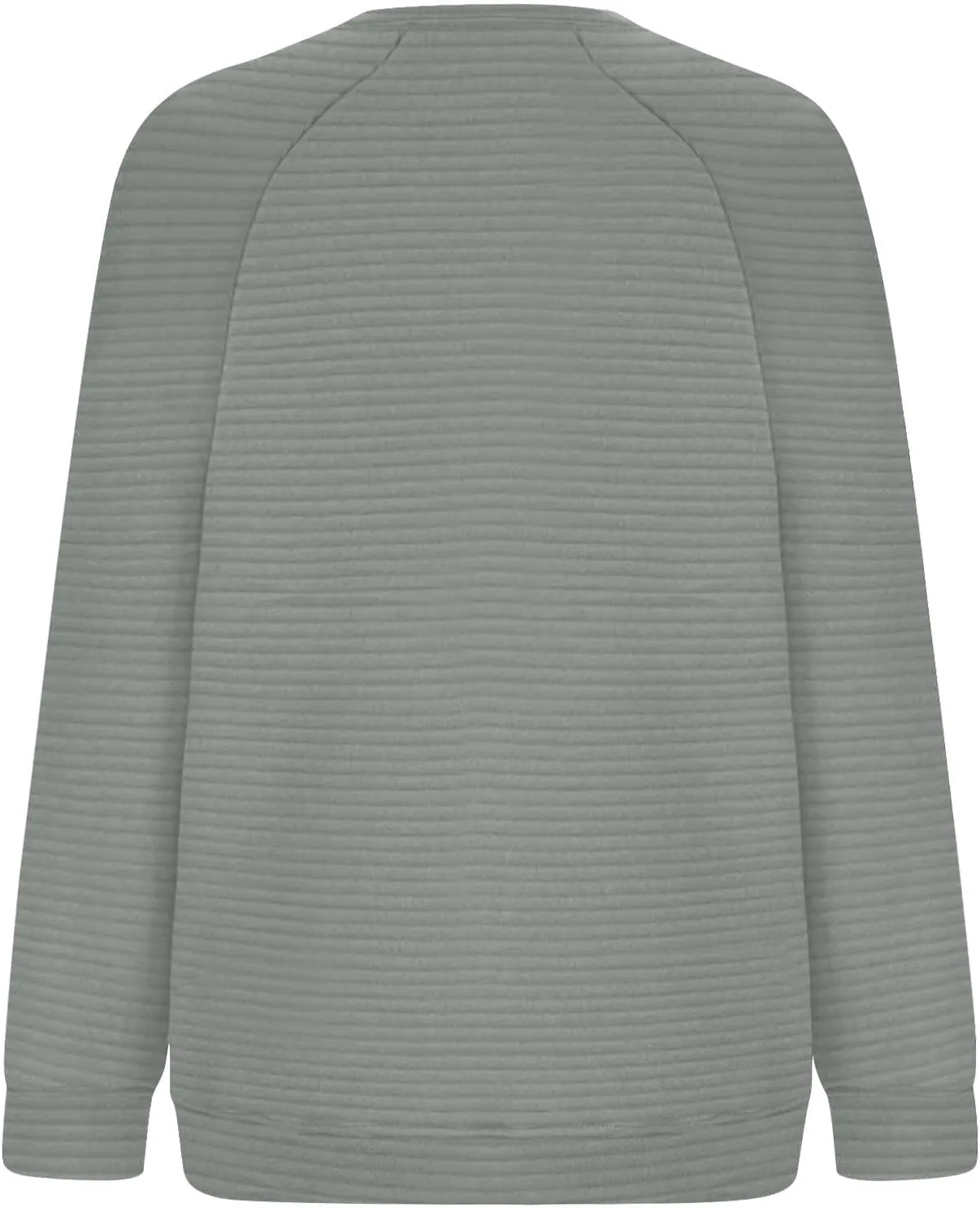 Women Sweatshirts Trendy Comfy Baggy Raglan Sleeve Crew Neck Blouses Shirts Solid Color Loose Fitting Lounge Tops