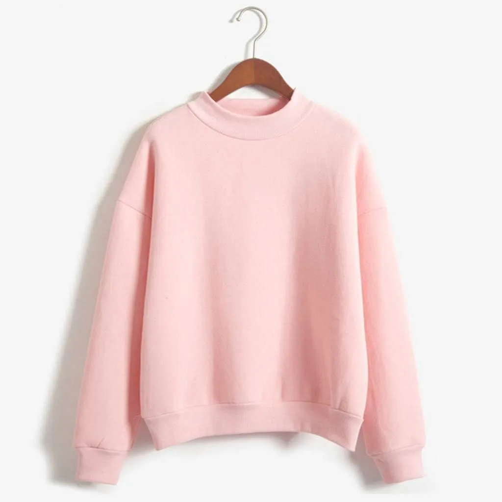 Womens Crewneck Sweatshirts Casual Trendy Solid Cute Tunic Plus Size Oversized Pullover Sweaters