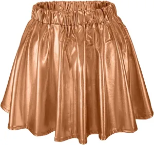 Women's Elastic Waist Pleated Skirt Cute Skirt Versatile Flared Cute Y2K Skirt Cheerleading Performance Multicolor