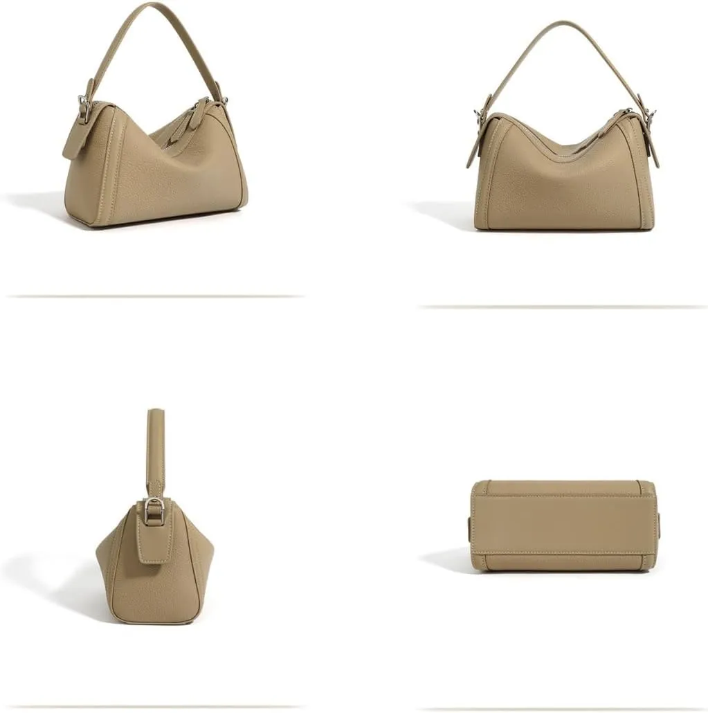 Women's Genuine Leather Pillow Bag Shoulder Crossbody Underarm Bag Handbag Versatile Chic Stylish Hobo Vintage Pendant