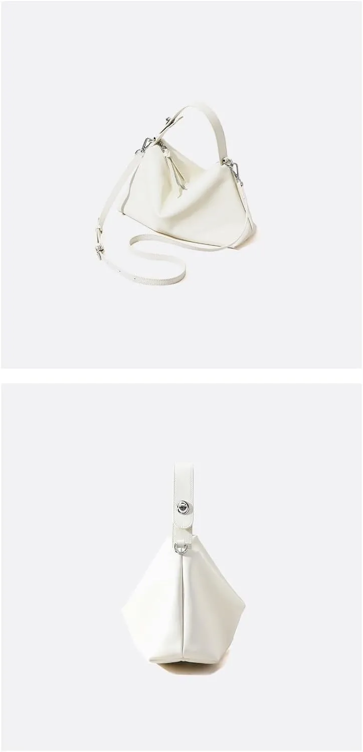 Women's Leather Shoulder Crossbody Bag Handbag Hobo Pillow Armpit Bag Large Capacity Hand Carry Versatile Stylish Casual