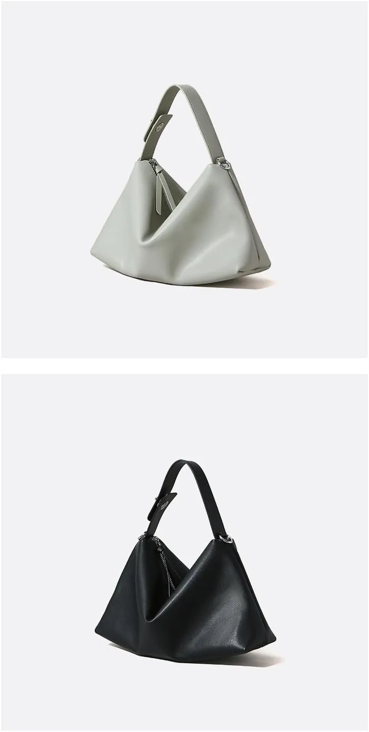 Women's Leather Shoulder Crossbody Bag Handbag Hobo Pillow Armpit Bag Large Capacity Hand Carry Versatile Stylish Casual