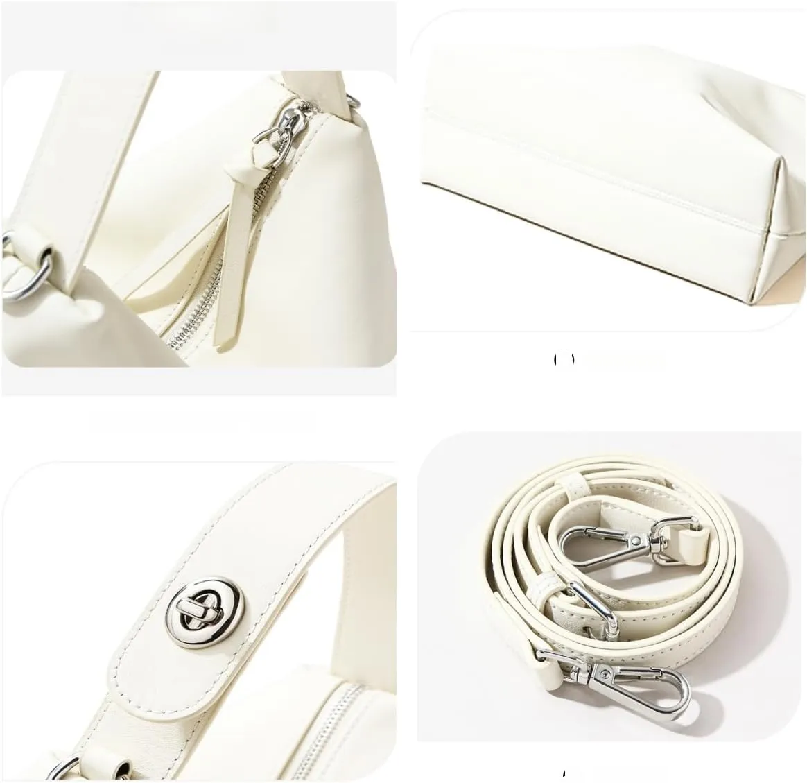 Women's Leather Shoulder Crossbody Bag Handbag Hobo Pillow Armpit Bag Large Capacity Hand Carry Versatile Stylish Casual