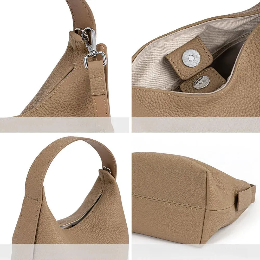 Women's Leather Shoulder Crossbody Bag Handbag Pillow Dumpling Bag Hobo Underarm Versatile Chic Stylish Elegant Large