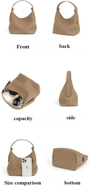 Women's Leather Shoulder Crossbody Bag Handbag Pillow Dumpling Bag Hobo Underarm Versatile Chic Stylish Elegant Large