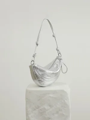 Women's Oil Wax Cowhide Knot Shoulder Crossbody Underarm Bag Handbag Hobo Vintage Clutch Versatile Chic Stylish Casual
