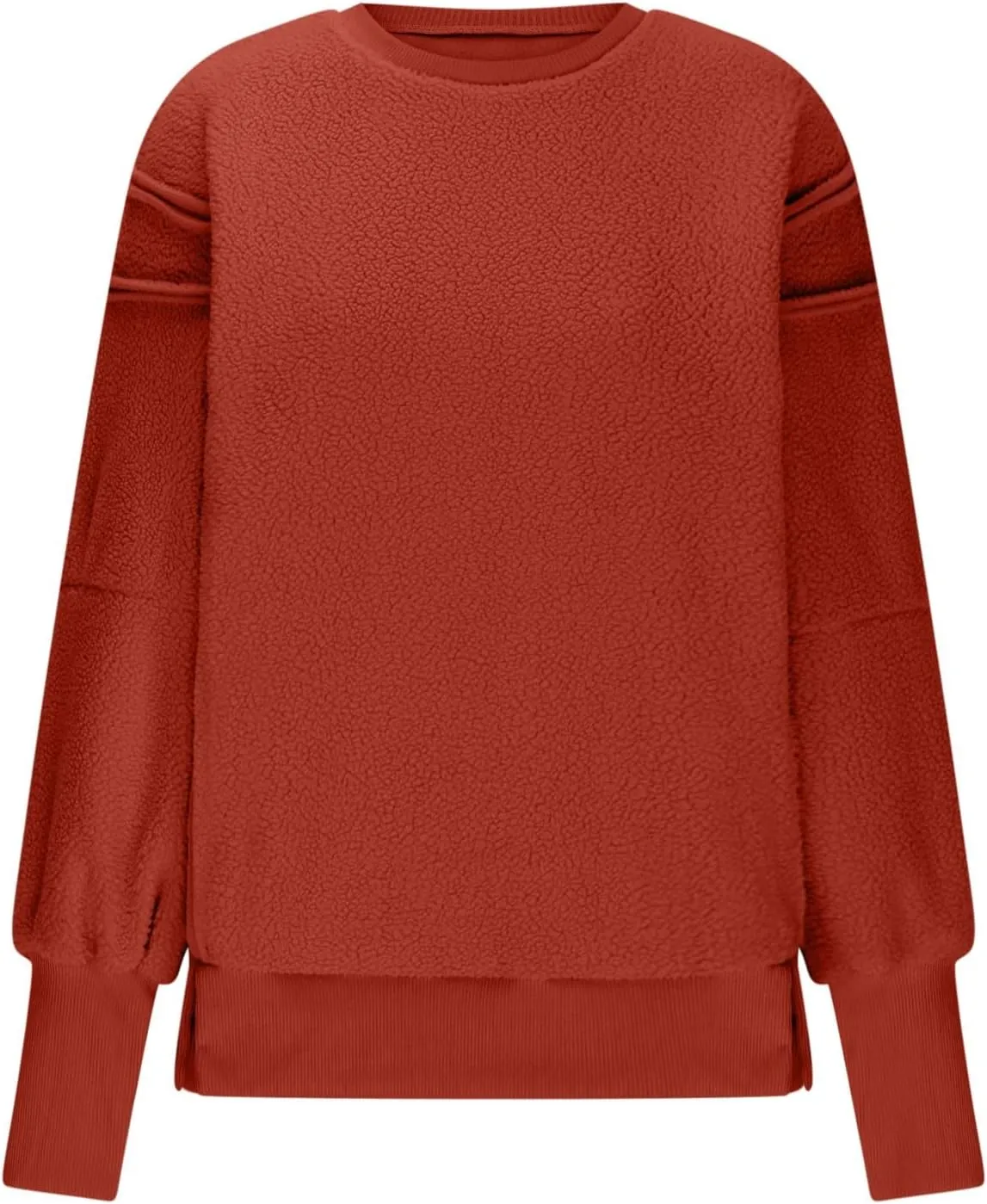 Women's Oversized Crewneck Sweatshirts Trendy Long Sleeve Fleece Pullover Fall Fashion Tops Comfort Winter Clothes