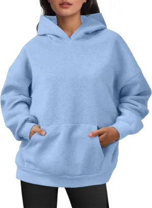 Womens Oversized Hoodies Fleece Sweatshirts Long Sleeve Pullover Sweaters Fall Outfits with Pocket