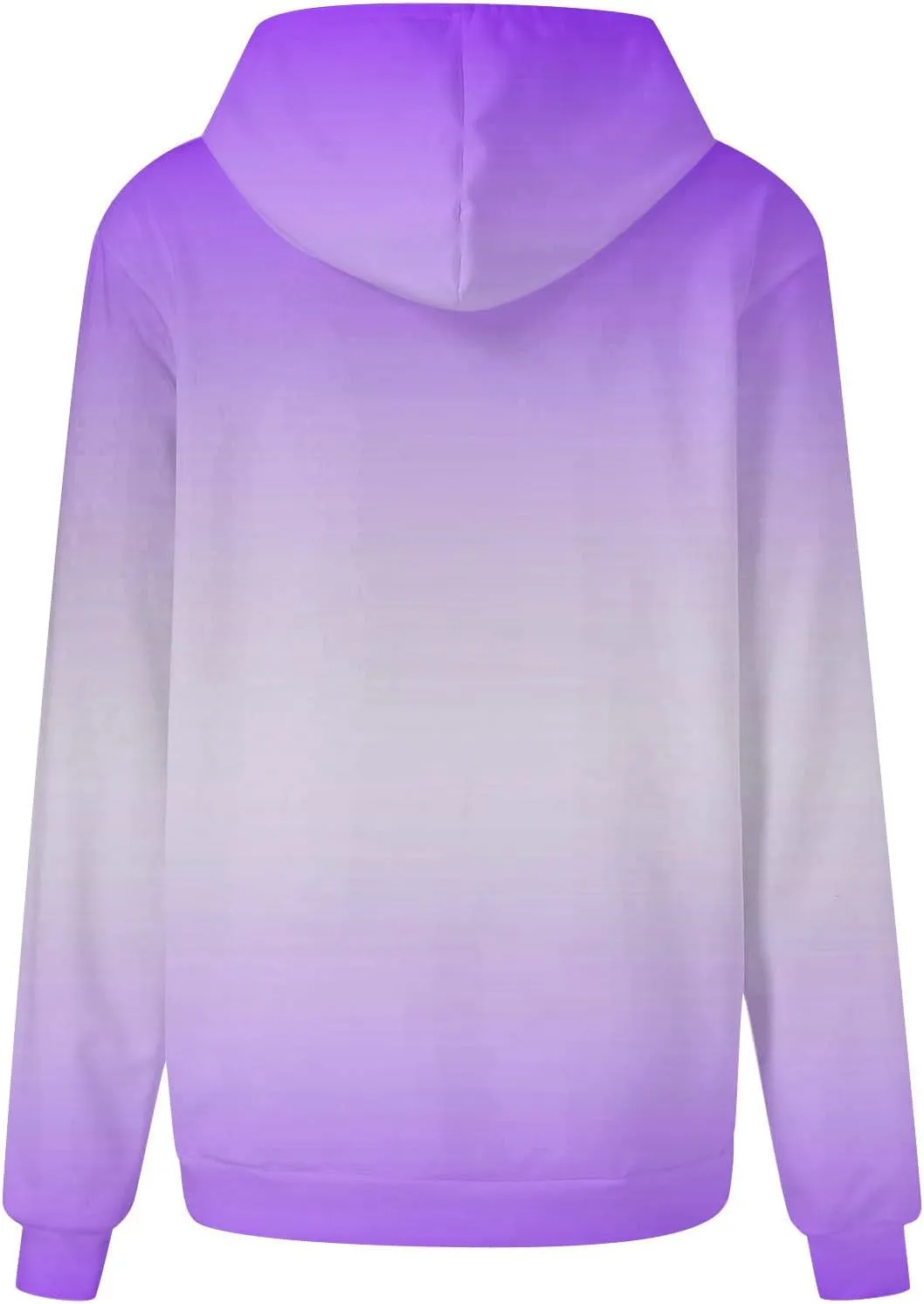 Women's Oversized Hoodies Plus Size Gradient Color Fall Tops Drawstring Trendy Pullover Tees Loose Preppy Clothes