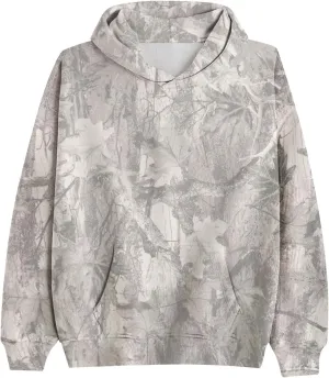 ZWRXW Womens Camo Hoodies Sweatshirts Maple Leaf Printed Fleece Oversized Pullover Casual Long Sleeve Tops with Pocket